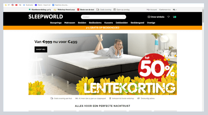 hoe gebruik ik een sleepworld kortingscode