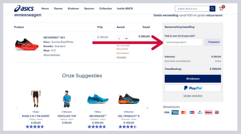 hoe gebruik ik een asics kortingscode.png