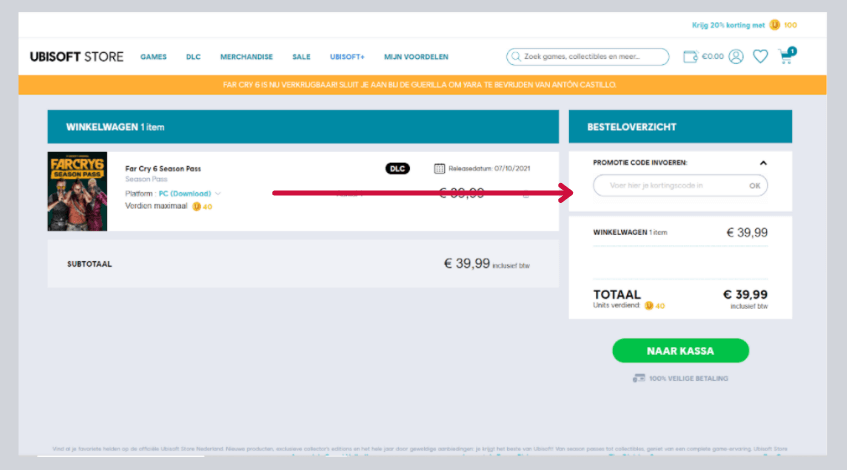 hoe gebruik ik een ubisoft kortingscode