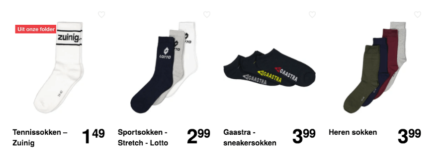 zeeman sokken