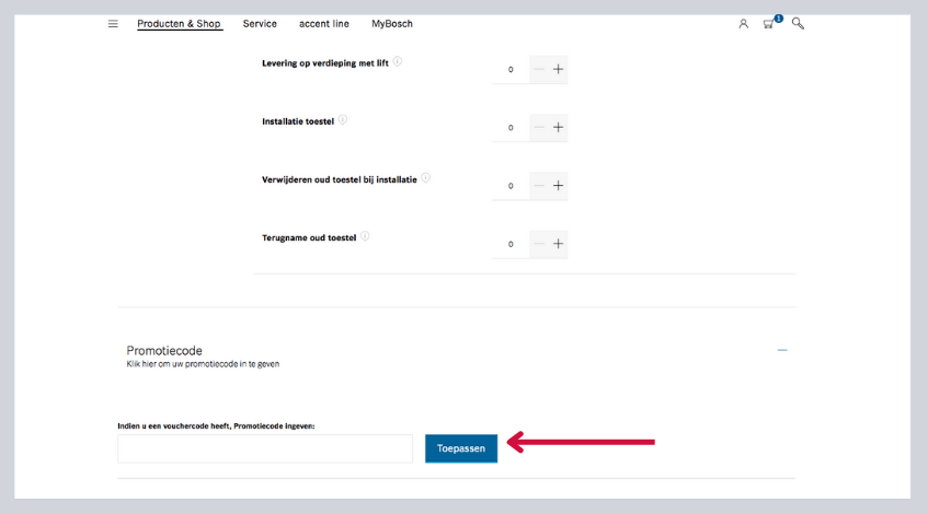 hoe gebruik ik een bosch kortingscode