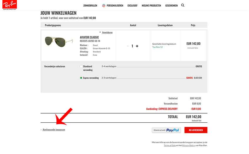 hoe gebruik ik een Ray Ban kortingscode.jpg