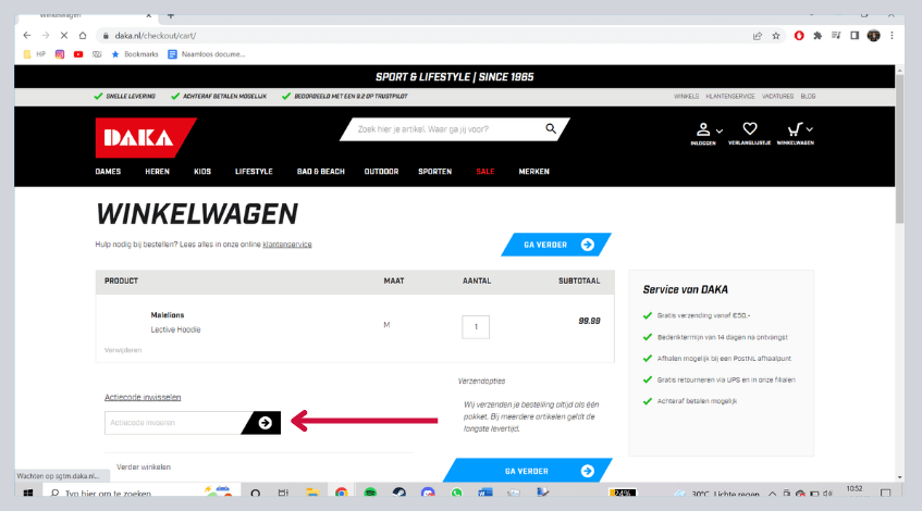 hoe gebruik ik een daka kortingscode